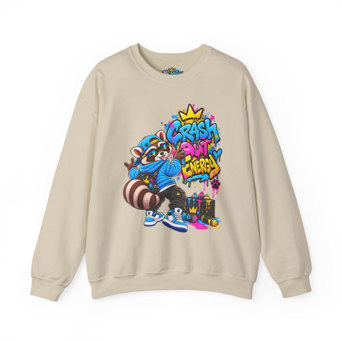 Crash Out Energy Crewneck Sweatshirt — Urban Raccoon Streetwear