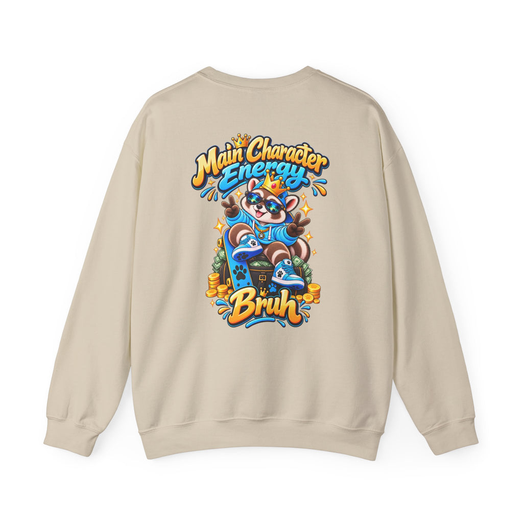 Main Character Raccoon Crewneck Sweatshirt