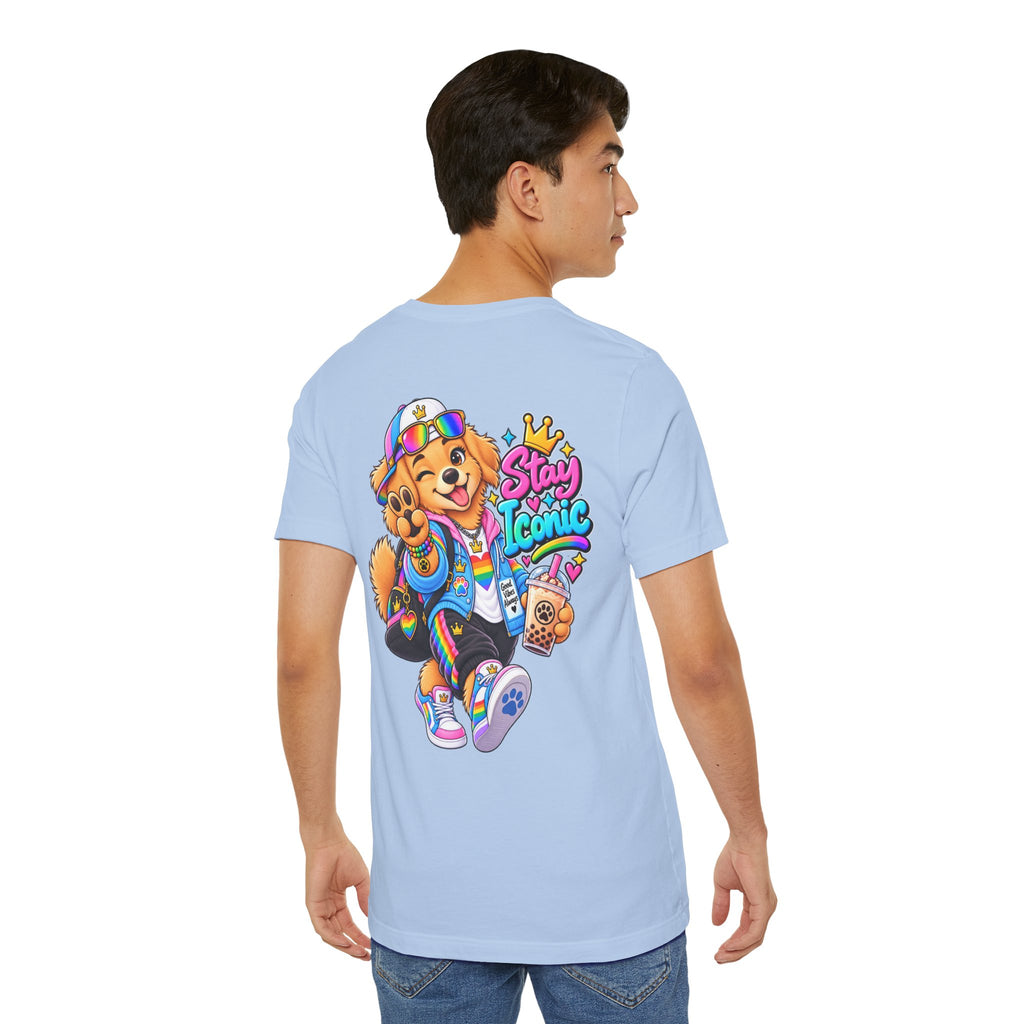Cute Cartoon Big Personality Dog Tee — Trendy Boba Lover Graphic T-Shirt