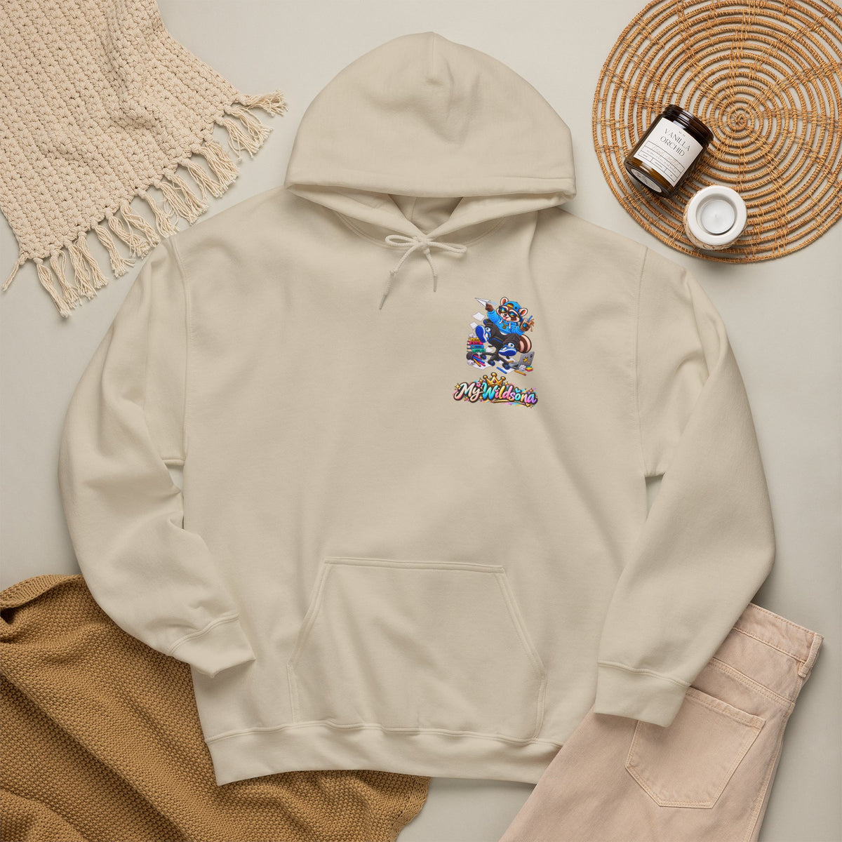 My Wildsona Mischievous Racoon Hoodie — Cute Raccoon Graphic Sweatshirt