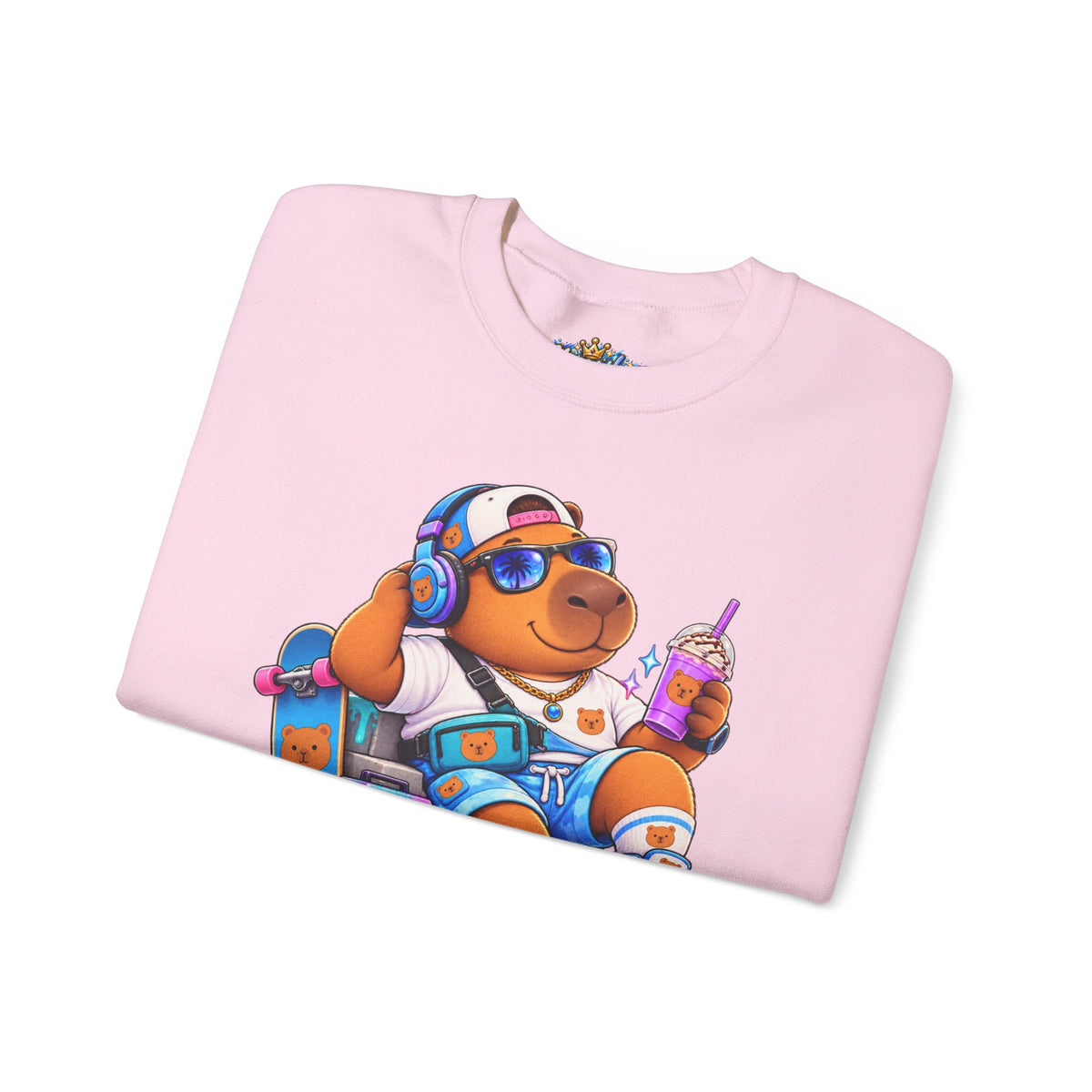 Sonny Capybara Graphic Sweatshirt — "Low Key Slayin' It"
