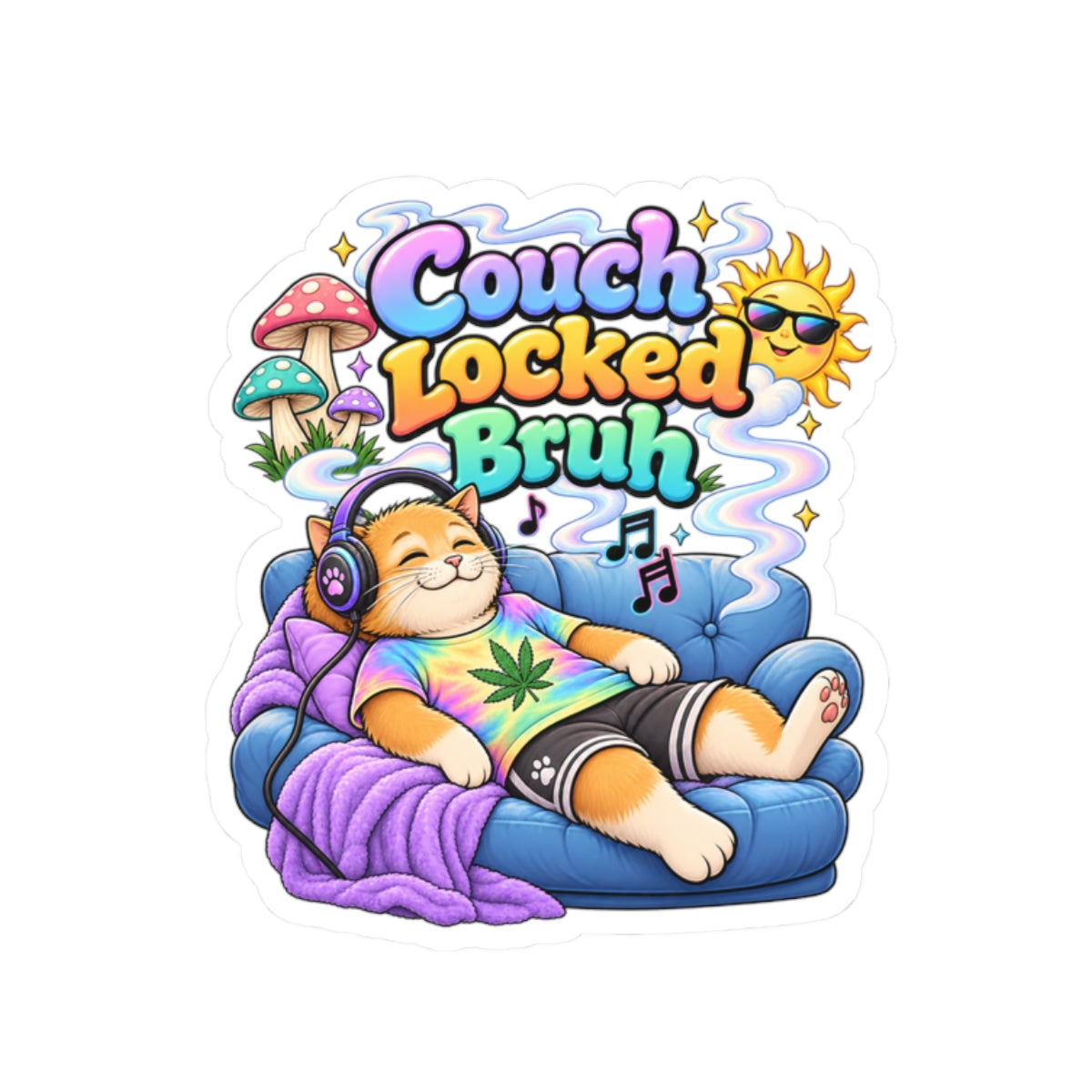 Couch Locked Bruh Wildsona After Hours- Kiss-Cut Sticker
