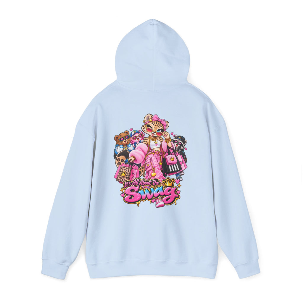 Pink Leopard Swag Hoodie — Cute Kawaii Animal Graphic Pullover
