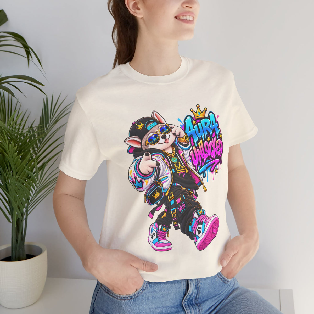 Jynx Alaskan Husky — "Aura Unlocked" Streetwear Graphic Tee