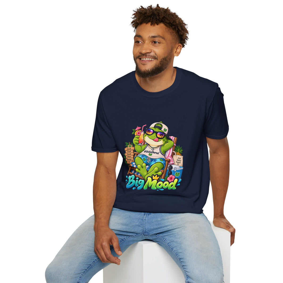 Big Mood Frog T-Shirt — Chill Cartoon Frog Graphic Tee
