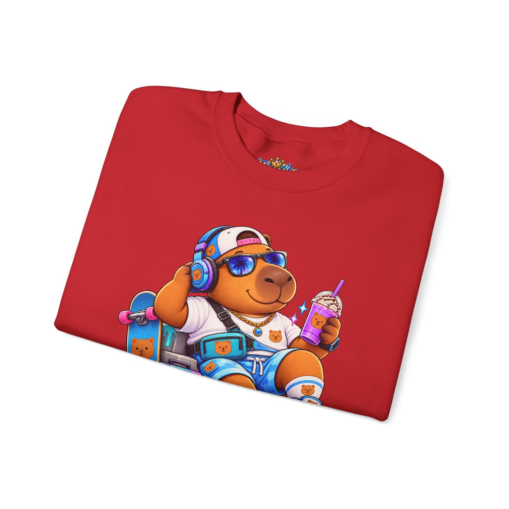 Sonny Capybara Graphic Sweatshirt — "Low Key Slayin' It"