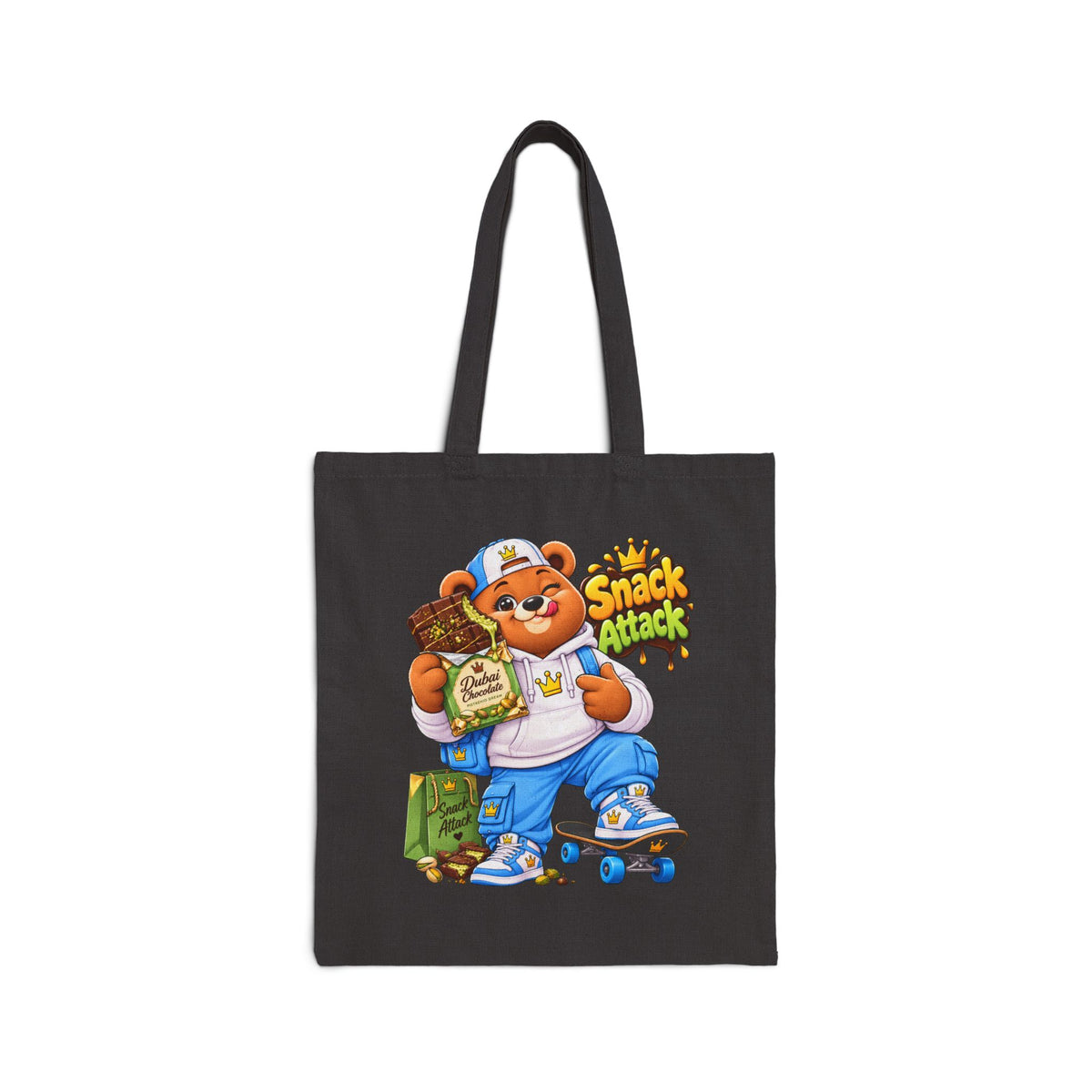Mochie The Foodie 'Snack Attack' Cotton Canvas Tote