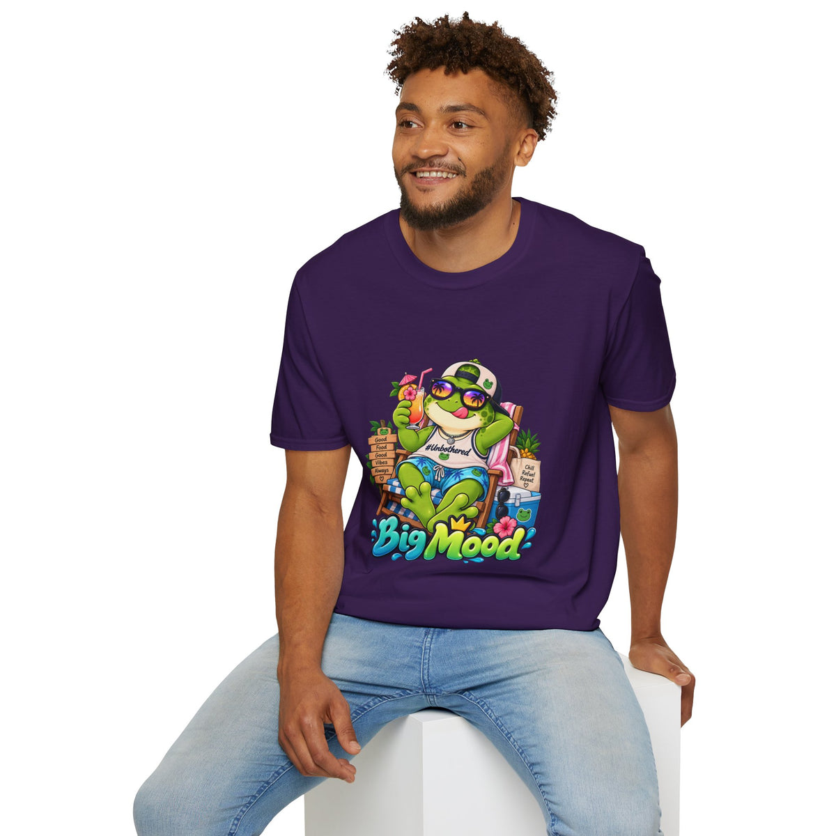 Big Mood Frog T-Shirt — Chill Cartoon Frog Graphic Tee