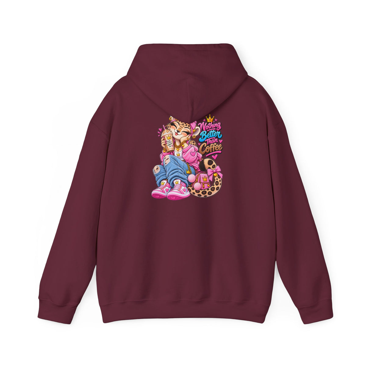 Lara Leopard Coffee Graphic Hoodie