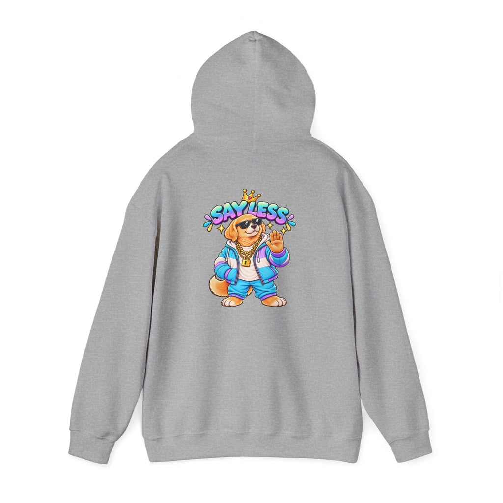 Say Less Golden Retriever Hoodie — Retro Cartoon Streetwear Pullover