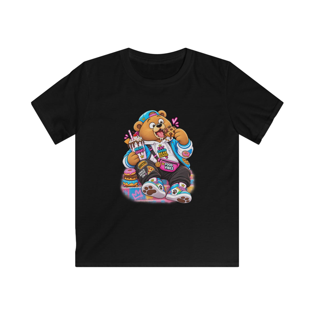 Mochi Big Back Bear Graphic Kids T-Shirt