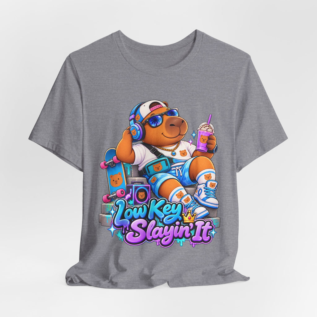 Low Key Slayin' It Capybara T-Shirt