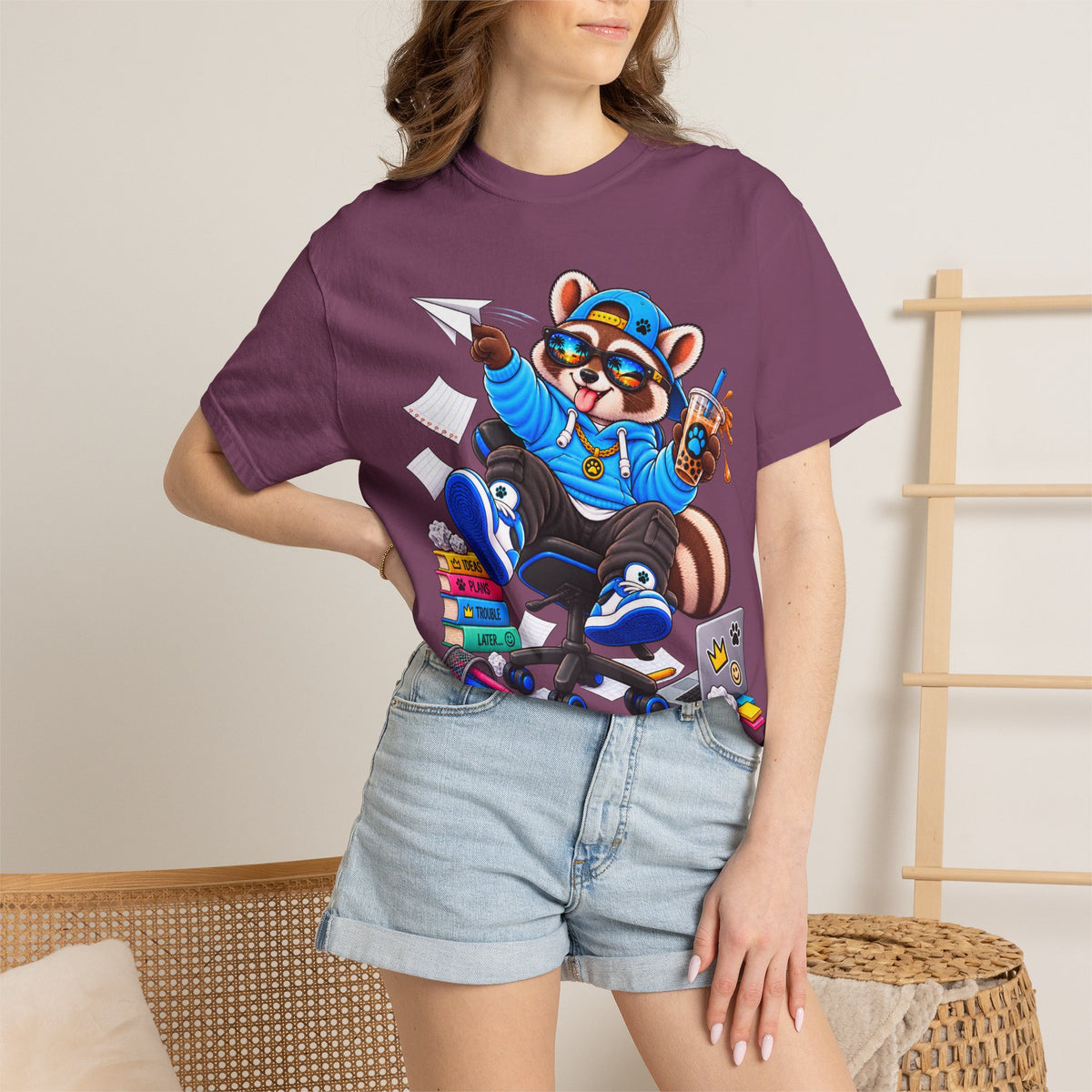 Mischievous Remy Raccoon Graphic T-Shirt