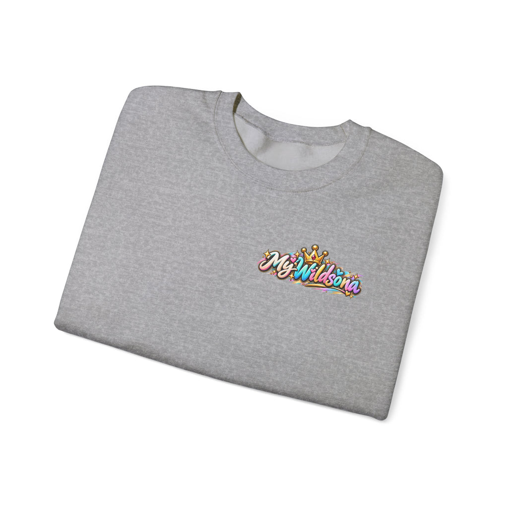 Graphic Sweatshirt — 'My Wildsona' Cute Colorful Dog with Big Personality Character Crewneck