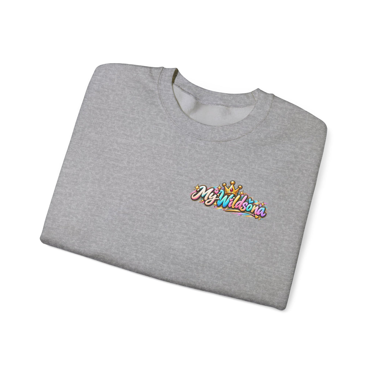 Graphic Sweatshirt — 'My Wildsona' Cute Colorful Dog with Big Personality Character Crewneck