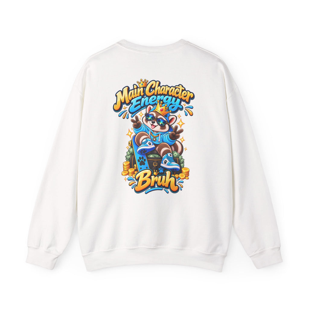 Main Character Raccoon Crewneck Sweatshirt