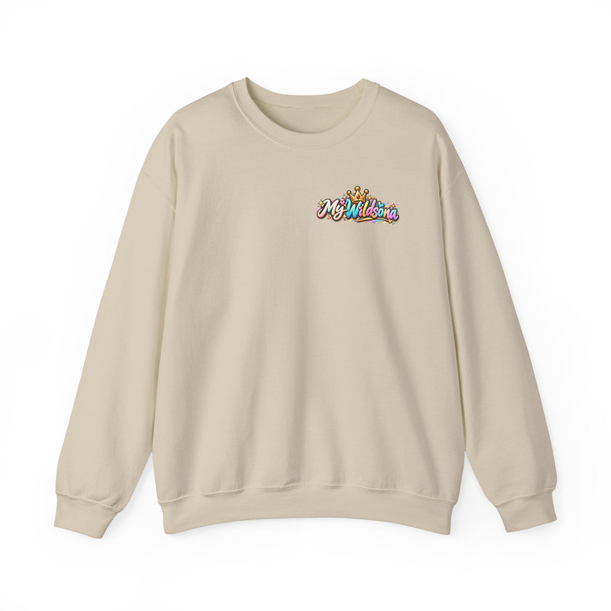 Graphic Sweatshirt — 'My Wildsona' Cute Colorful Dog with Big Personality Character Crewneck