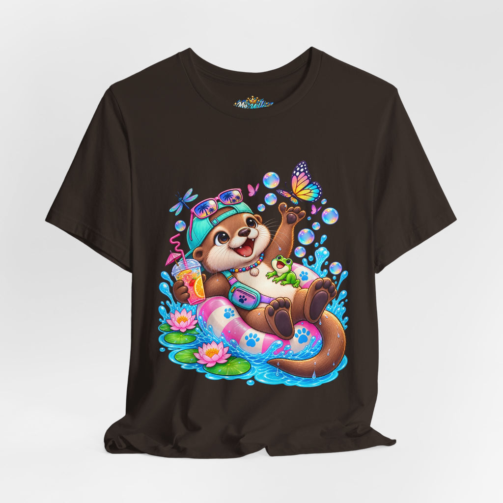 Otter Floatie T-Shirt — Cute Summer Otter with Butterfly Tee