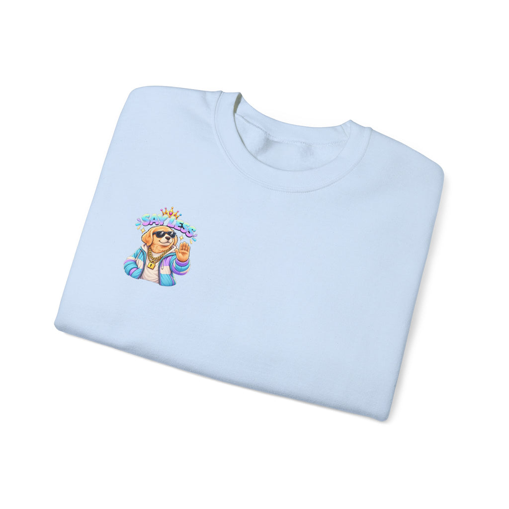 Crewneck Sweatshirt - Colorful Girl with Flower Crown Graphic