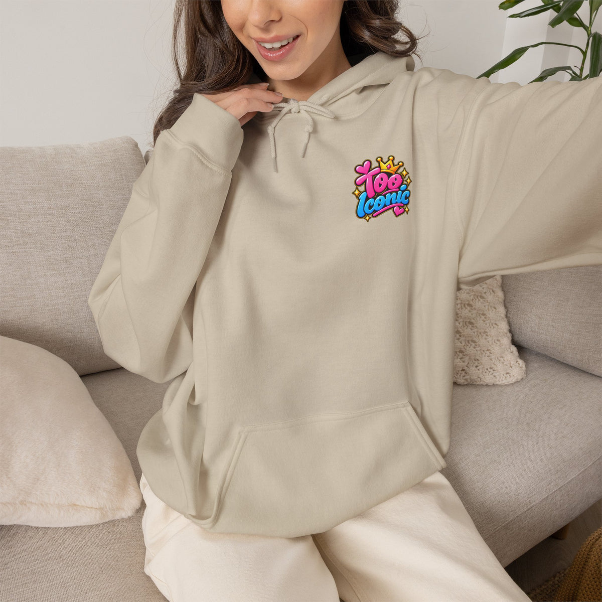 Lara Leopard Coffee Graphic Hoodie