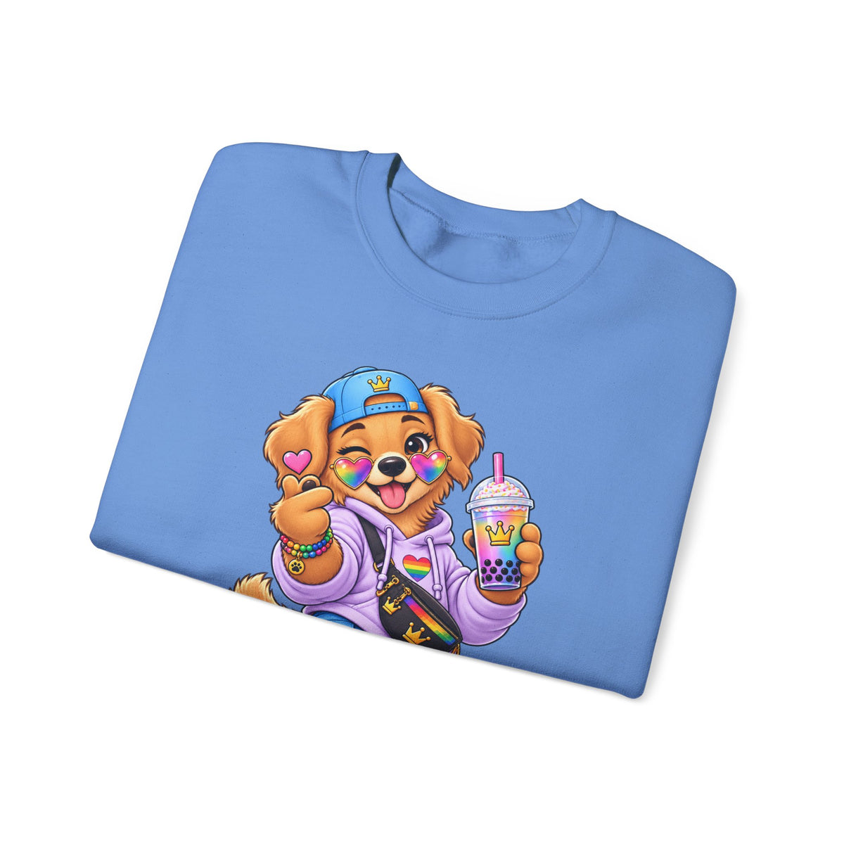Cute Big Personality Hip-Hop Dog Crewneck Sweatshirt