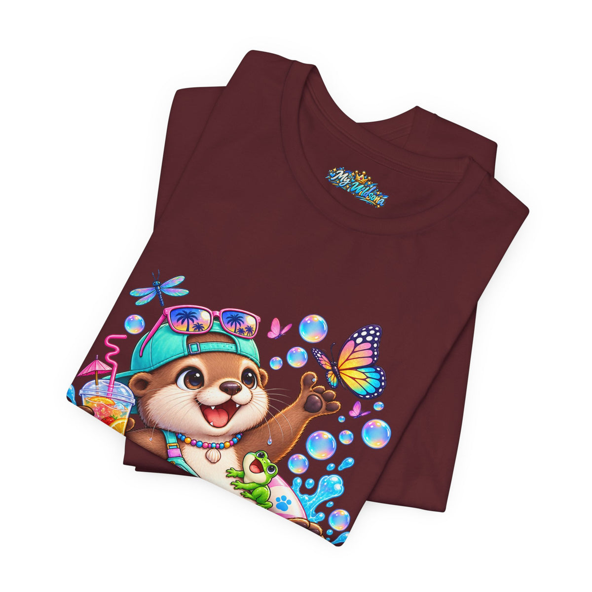 Otter Floatie T-Shirt — Cute Summer Otter with Butterfly Tee