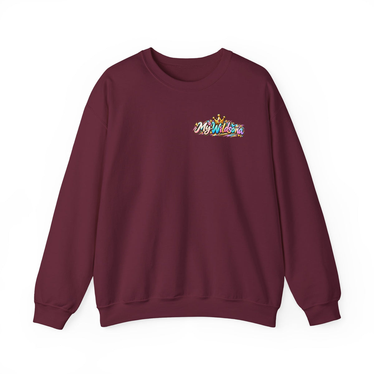 Graphic Sweatshirt — 'My Wildsona' Cute Colorful Dog with Big Personality Character Crewneck