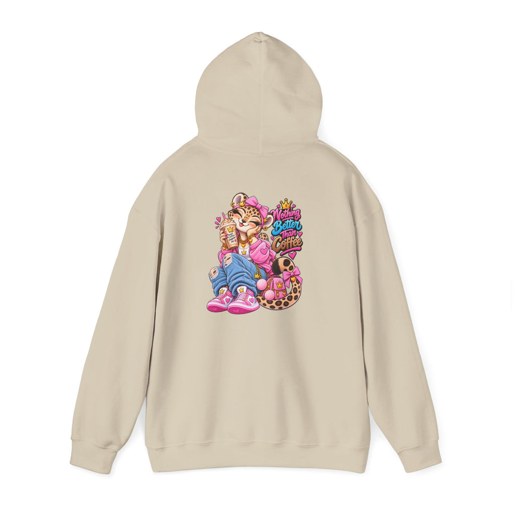 Lara Leopard Coffee Graphic Hoodie