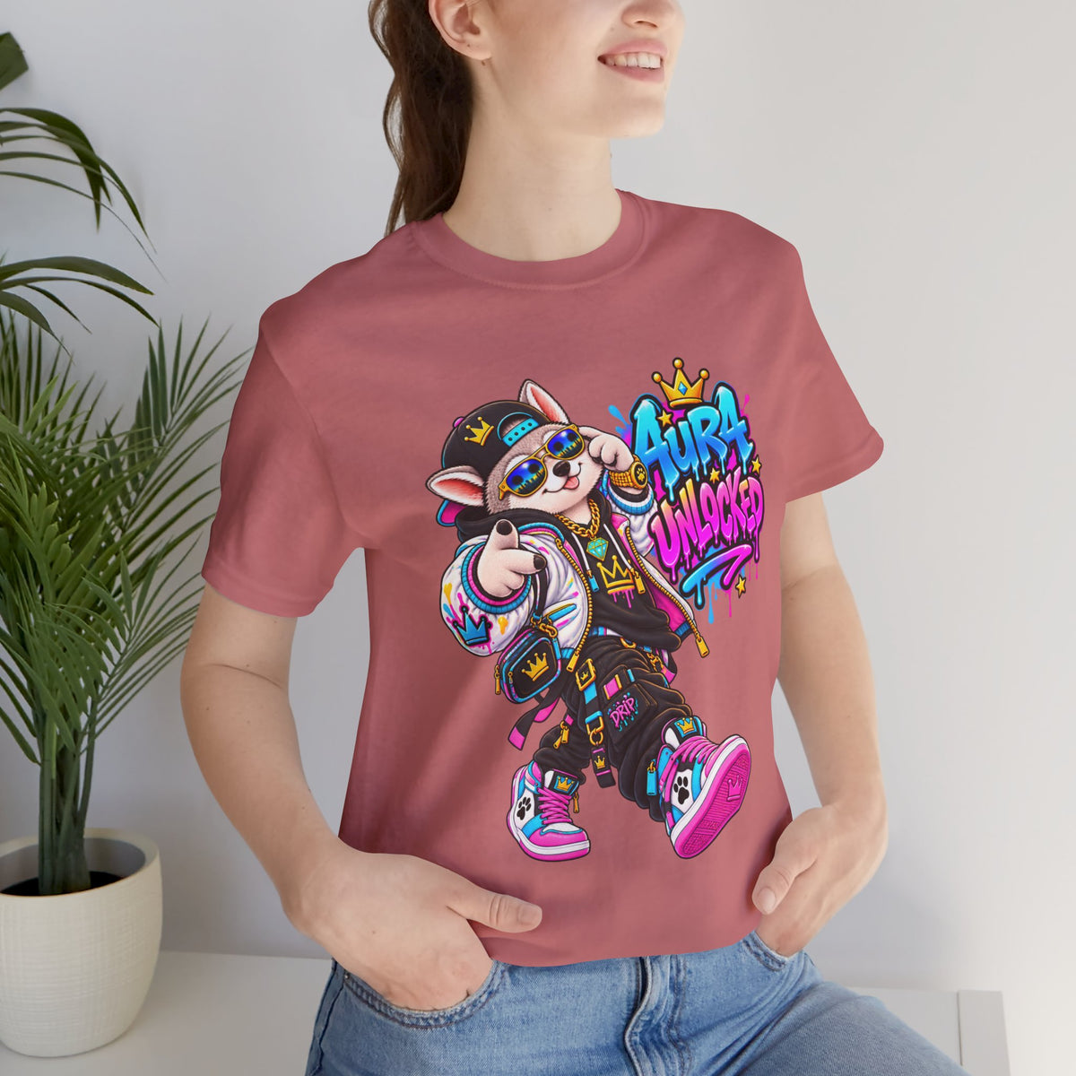 Jynx Alaskan Husky — "Aura Unlocked" Streetwear Graphic Tee