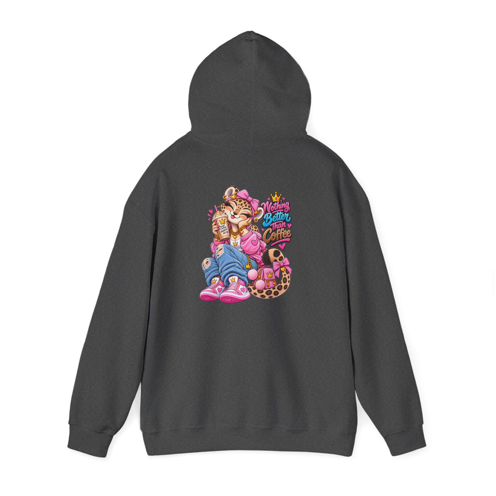 Lara Leopard Coffee Graphic Hoodie