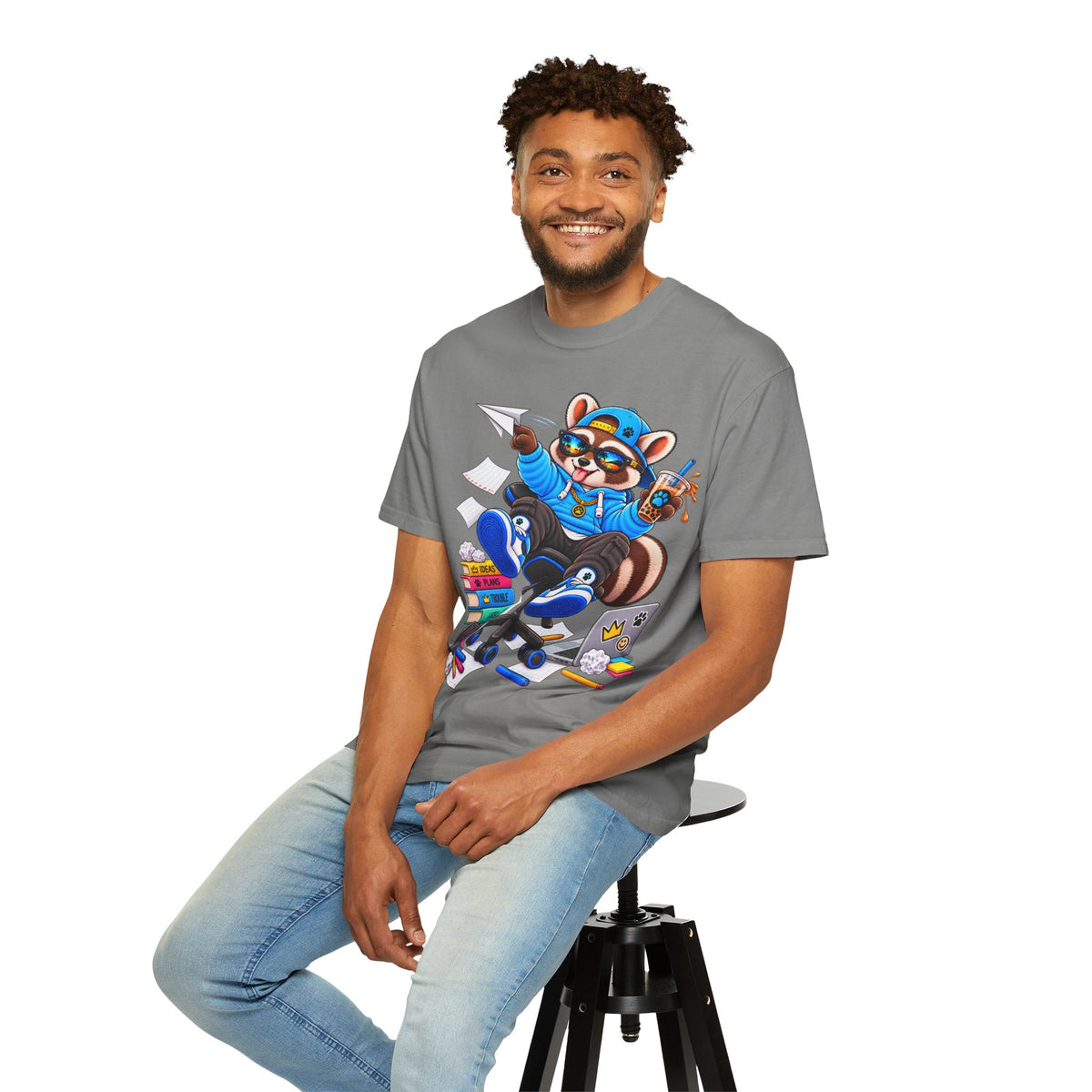 Mischievous Remy Raccoon Graphic T-Shirt