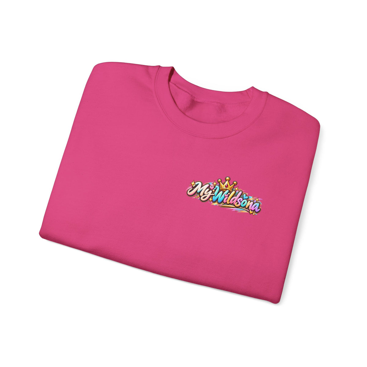 Graphic Sweatshirt — 'My Wildsona' Cute Colorful Dog with Big Personality Character Crewneck