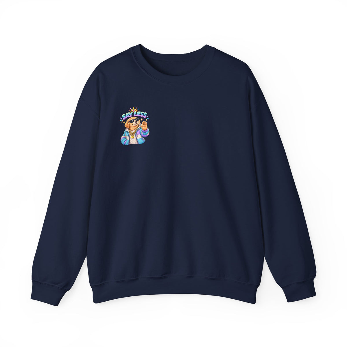 Crewneck Sweatshirt - Colorful Girl with Flower Crown Graphic