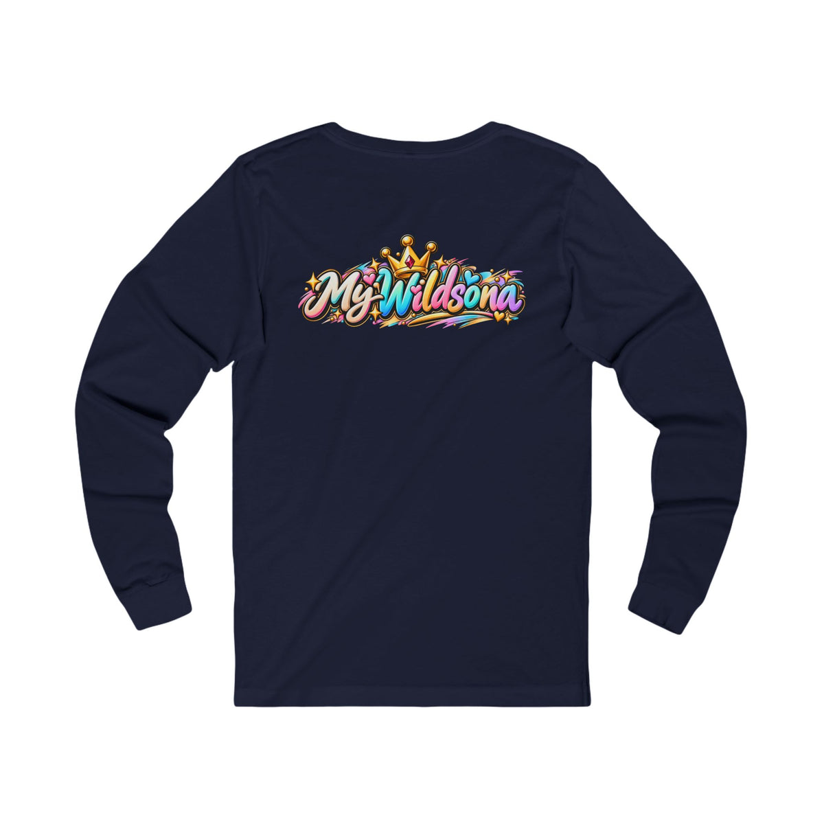 Cartoon Dog Graphic Long Sleeve Tee — "My Wildsona" Colorful Streetwear